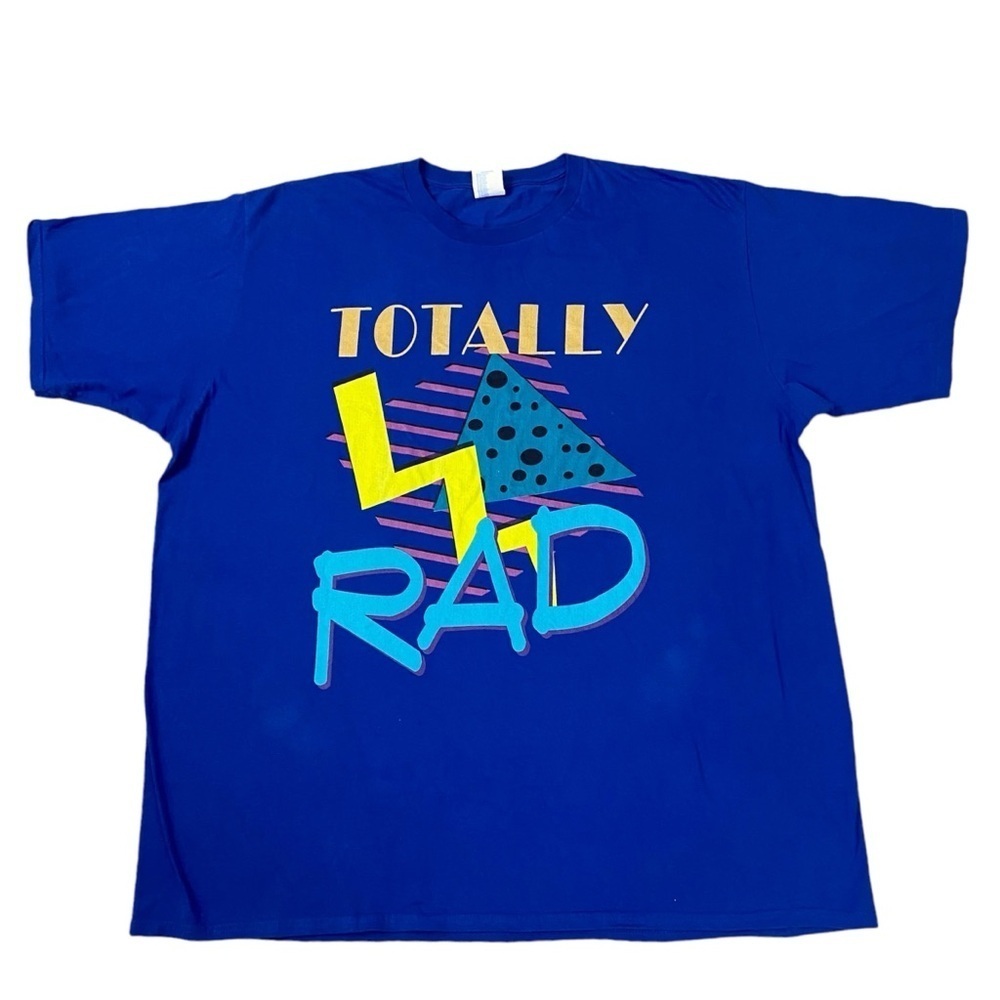 Vintage Retro 80s Totally Rad Graphic Tee T-Shirt Dress Size 3X Plus Valley Girl